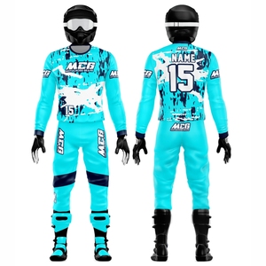 Ensemble de vêtements de motocross personnalisés - Jersey respirant à séchage rapide en % polyester, logo personnalisé pour équipe/marque, course de moto - Product Image 1