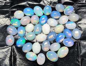 Piedras Preciosas PDM, Ópalo Etíope de Alta Calidad, Calibradas, Cabujón, Piedras Sueltas, 218.05 Quilates, 38 Piezas, para Joyería - Product Image 1