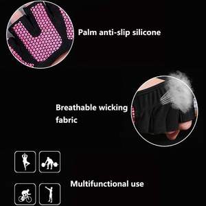 Custom Neoprene Half-finger Lightweight Sports <b>Gloves</b> Breathable Workout Gear Honeycomb Grip Padded Weightlifting Gym Exercise - Product Image 6