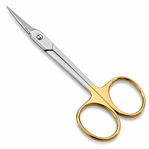 Premium Stainless Steel Gold Handle Nail <b>Cuticle</b> <b>Scissors</b> Precision <b>Scissors</b> for Nails - Product Image 1