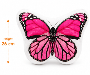 Almohada de Peluche Suave con Diseño de Mariposa, Material Velboa, Relleno de Algodón PP, 31-50cm, Unisex, Regalo de Acción de Gracias, Personalizable OEM - Product Image 1