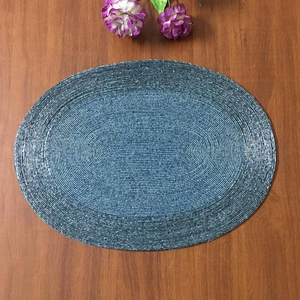Embroidery <b>Beaded</b> <b>Placemat</b> Eco Friendly <b>Beaded</b> <b>Placemat</b> <b>Placemat</b> Heat Resistant For Dining Table - Product Image 1