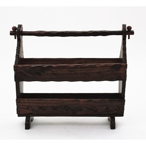 <b>Rustic</b> Farmhouse Wooden Magazine Rack - Reclaimed Wood Wholesale - Product Image 3