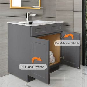 Gabinete de esquina de almacenamiento alto superventas, gabinetes de tocador de baño blancos multifuncionales para baño personalizados - Product Image 4