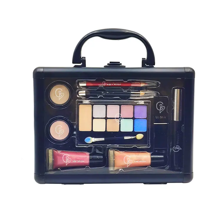 Set make up profesional wanita, palet kosmetik organik kotak penuh gaya hadiah untuk anak perempuan Kit Makeup All-in-One