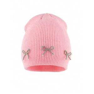 Gorro de Punto Elástico con Pedrería Premium, Gorro de Punto Cálido y Llamativo con Brillo - Product Image 4