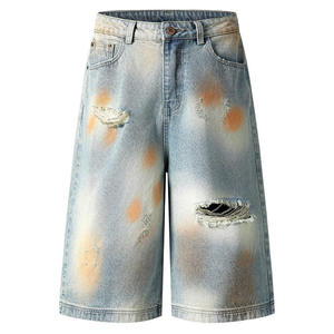 Shorts en jean OEM pour hommes, style charpentier, avec poches utilitaires, style vêtements de travail, pour les acheteurs en gros mondiaux - Product Image 4
