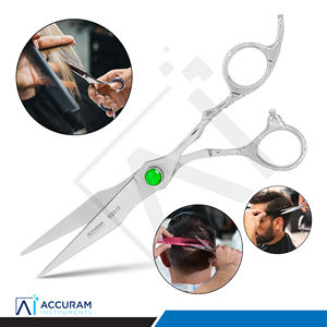 Tijeras de Barbero Profesionales Accuram con Mango de Dragón, Cuchilla de Afeitar, Reutilizables, de Acero Inoxidable, para Peluquería - Product Image 3