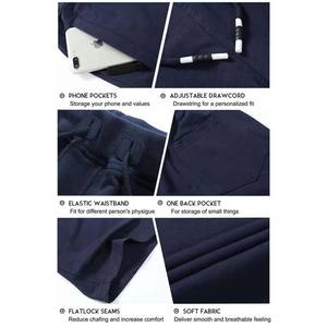 Shorts cargo décontractés pour hommes, taille élastique avec cordon de serrage, 4 poches, pantalon de survêtement d'été, vêtements pour hommes, shorts en coton - Product Image 6