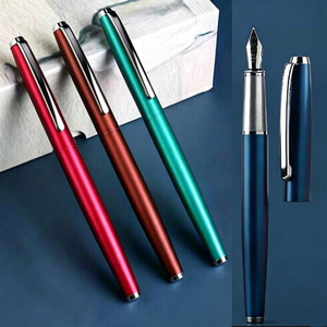 Stylo plume de luxe en métal NM-114, haute qualité, encre gel 0,5 mm, pointe en acier inoxydable, logo gravé au laser personnalisé, pour les professionnels et les étudiants - Product Image 1
