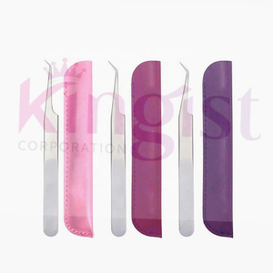 Ensemble de pinces à épiler pour extensions de cils de haute qualité, en acier inoxydable anti-magnétique, avec logo personnalisé, design Hello Kitty - Product Image 3