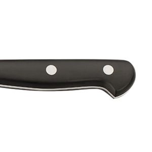 Couteaux de boucher noirs à trois rivets avec lame longue et effilée argentée et talon en métal pour une découpe et un désossage précis de la viande - Product Image 6