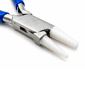 Soft Tip Round Nose Pliers Nylon Jaw Jewelry Tool Non Scratch Loop Making <b>Wire</b> <b>Craft</b> DIY Professional Repair Tool - Product Image 2