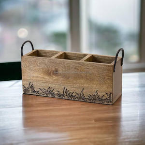 ที่ใส่ผ้าเช็ดปากโต๊ะรับประทานอาหารแบบทันสมัยเป็นมิตรกับสิ่งแวดล้อมเครื่องใช้ในครัวชั้นเก็บของไม้มะม่วงสำหรับส้อมช้อน - Product Image 2