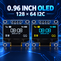 Modul Layar OLED 0.96 Inci 128X64 Putih Kuning Biru 4Pin I2C IIC Layar SSD1306 untuk Proyek Elektronik Tertanam DIY