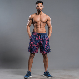 Shorts d'entraînement personnalisés par sublimation pour hommes, 100 % polyester, imperméables, shorts tactiles, vêtements de fitness pour hommes, shorts d'entraînement pour hommes - Product Image 3