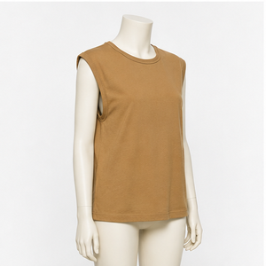 Camiseta de algodón de manga corta y cuello redondo para mujer, para uso diario - Product Image 2
