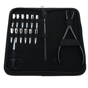 Professional Hair Extension Tool Kit Microbead Remover Plier <b>Hook</b> Threader Mini Scissor Hair Styling Sectioning <b>Clips</b> Set - Product Image 1