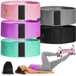 Set de Bandas de Resistencia para Entrenamiento de Cadera para Mujeres, Bandas Elásticas Anchas Antideslizantes para Ejercicios de Glúteos, de Poliéster Resistente - Product Image 4