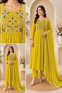 Dhwaja Export <b>Women</b> MUL CHANDERI WITH WORK <b>KURTI</b> PAIR - Product Image 6