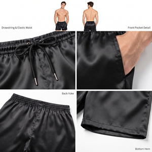 Pantalones Cortos de Satén para Hombre al por Mayor, de Verano, de Cintura Baja, de Seda, 100% Nylon, de Secado Rápido, para Entrenamiento, con Cordón Ajustable - Product Image 6