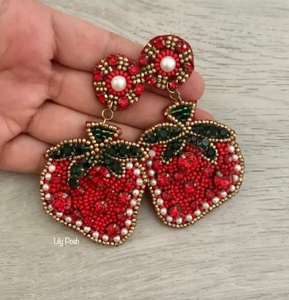 Pendientes de Aro con Cuentas Bordadas a Mano de Lujo, Color Personalizado, Modernos, Estilo Boho, para Bodas, Eventos y Fiestas 2026 - Product Image 1