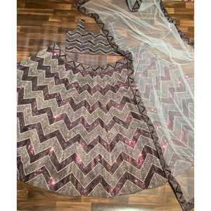 ชุดราตรีออกแบบ-lehenga choli กับ dori และการทำงานลำดับหนัก - Product Image 4