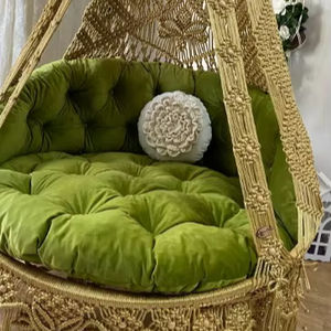 New design Gold double macrame swing. Indoor and <b>outdoor</b> Swing, Macrame swing - Product Image 1