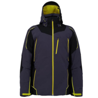 Blouson Bomber Polaire Imperméable Coupe-Vent Respirant avec Capuche de Ski, Fermeture Éclair, Sportif, Chaud, Hiver, Sports de Plein Air, Longue Fermeture Avant Haute