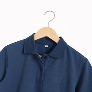 Customization High Quality Dark Blue Minimalist Style <b>Classic</b> Stand Collar Short-sleeved Casualmen Polo T-shirts - Product Image 3