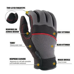 Gants de sport personnalisés avec logo imprimé pour mécaniciens, prix d'usine, gants tactiques antidérapants en cuir microfibre, gants de mécanicien robustes - Product Image 5