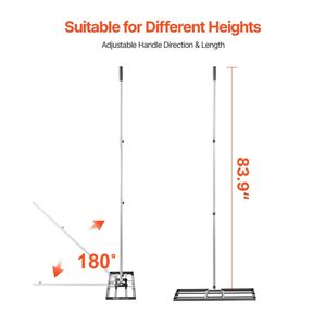 Livellatore per Terreno 83.9 con Manico in Acciaio al Carbonio Antiruggine, Piastra di Lavoro 30x10, 3 Livelli di Altezza, Rastrello Livellatore per Prato - Product Image 4