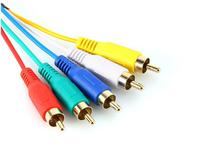   Câble RCA 5 en 1 1080P YPbPr Adaptateur Audio Vidéo Stéréo en Cuivre Plaqué Or pour Lecteur Multimédia HDTV TV 150CM