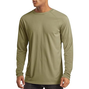 Camiseta de Protección Solar UV de Manga Larga para Hombre, Color Verde Oliva, de Secado Rápido, para Pesca y Playa - Product Image 1