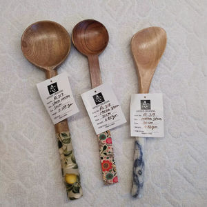 Utensilios de cocina de madera natural, utensilios de cocina sin plástico, artículos de cocina de madera hechos a mano, nueva llegada, cuchara de servir de madera de primera calidad. - Product Image 1