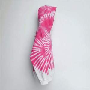 <b>Pink</b> Tie Dye Hooded Fleece Tracksuit Set Casual Loose Fit All Seasons Sportswear Two Piece <b>Long</b> <b>Sleeve</b> Sweatshirt Pants - Product Image 3
