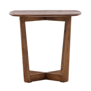 Modern Rustic Teak Wood Round Dining <b>Table</b> with Sculptural Base, <b>Solid</b> <b>Wooden</b> <b>Table</b> for Home Cafe Restaurant and Hotel Furniture - Product Image 2