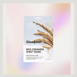 Masque visage GLOWPOOL Korean K-Beauty Glowful Rice Ceramide Sheet Mask 10 feuilles Fabriqué en Corée 22g Ginseng - Product Image 3