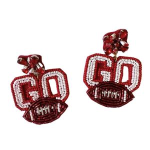 Hermosa nueva apariencia Mardi Gras máscara con cuentas letra 'M' bola de arroz pendientes colgantes elegante carnaval moda inspirada en Europa América - Product Image 3