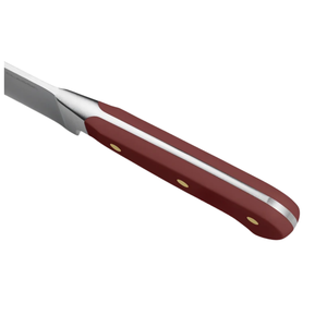 Couteau de cuisine professionnel à lame dentelée de 5 pouces avec manche riveté bordeaux, lame en acier inoxydable pour pain, fruits, tomates - Product Image 4