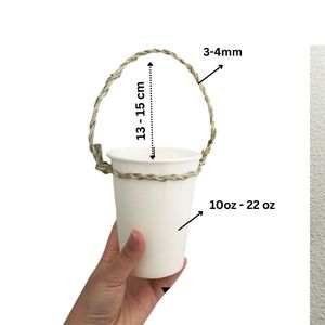 Colorful Jute cup handle strap Vietnam origin single <b>string</b> cup handle hot sale drinkware accessories in 2026 <b>string</b> cup holder - Product Image 2