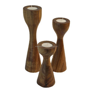 Wholesale Luxury Custom Handmade Mango Wood Candlestick <b>Pillar</b> for Home Christmas Decorations - Product Image 1