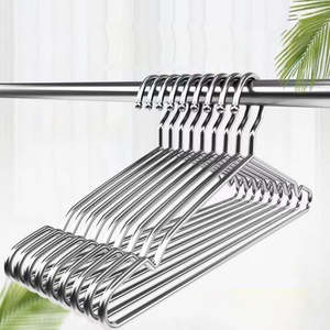 Metal clothes hanger stainless steel wardrobe storage organizer clothing display retail shop hotel laundry closet accessory home - Product Image 3