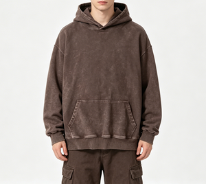 Sweat-shirts à capuche pour hommes en molleton, style streetwear, coupe oversize, pour marques de mode urbaine (Marque privée) - Product Image 3