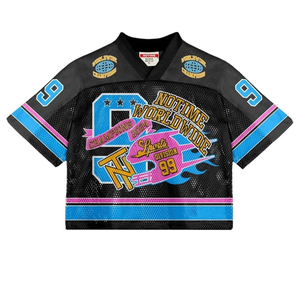 High Quality <b>White</b> Color Mesh Soccer Jersey Shirts Custom Team Sportswear Uniform Sublimation Oversized Hip Hop Football Jersey - Product Image 2