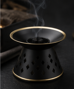 Metal Bakhoor <b>Burner</b> Decorative <b>Cone</b> Shape Charcoal <b>Incense</b> Holder Arabic Home Fragrance <b>Burner</b> for Ramadan - Product Image 1