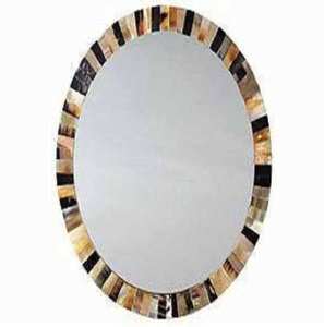 Cadre de miroir décoratif en corne de buffle naturelle, fait main, personnalisable toutes tailles - Product Image 3