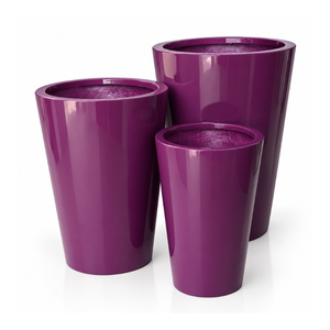 Weather Resistant Fiberglass <b>Tall</b> Planter For <b>Indoor</b> Outdoor Landscaping Patio Balcony Decor Wholesale Supplier Manufacturer - Product Image 1