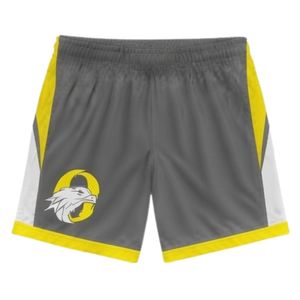 Pantalones Cortos de Lacrosse Sublimados Grises y Amarillos Unisex, Ligeros, de Poliéster, Reversibles, Uniformes Deportivos para Partidos, Ropa Deportiva de Alto Rendimiento - Product Image 1