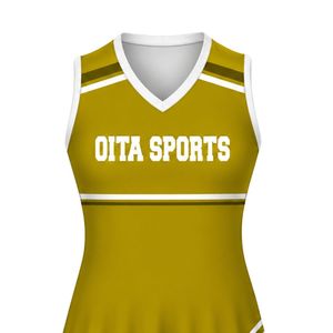Haut de tennis sublimé blanc et or pour femme, sans manches, uniforme de sport, tenue athlétique, maillot d'entraînement, vêtement de jeu en extérieur, actif - Product Image 3